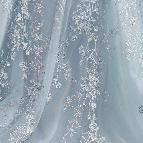 Beaded Satin Strapless Slit Gown by Ladivine CD634
