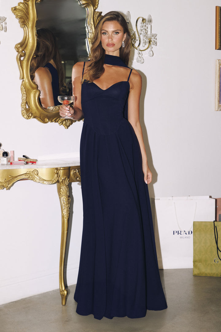 Chiffon Sleeveless A-line Gown by Amoris T711