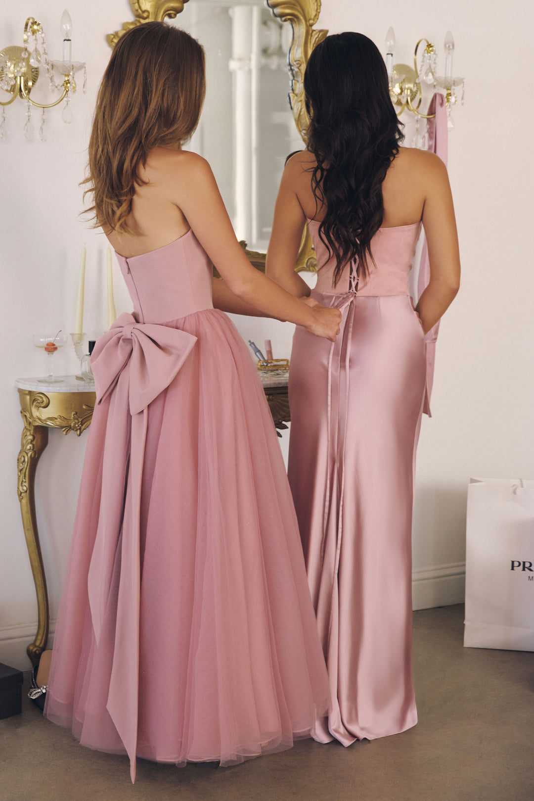Tulle Strapless A-line Gown by Amoris T712