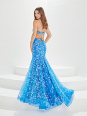 Glitter Print Corset Mermaid Dress by Tiffany Designs 16011