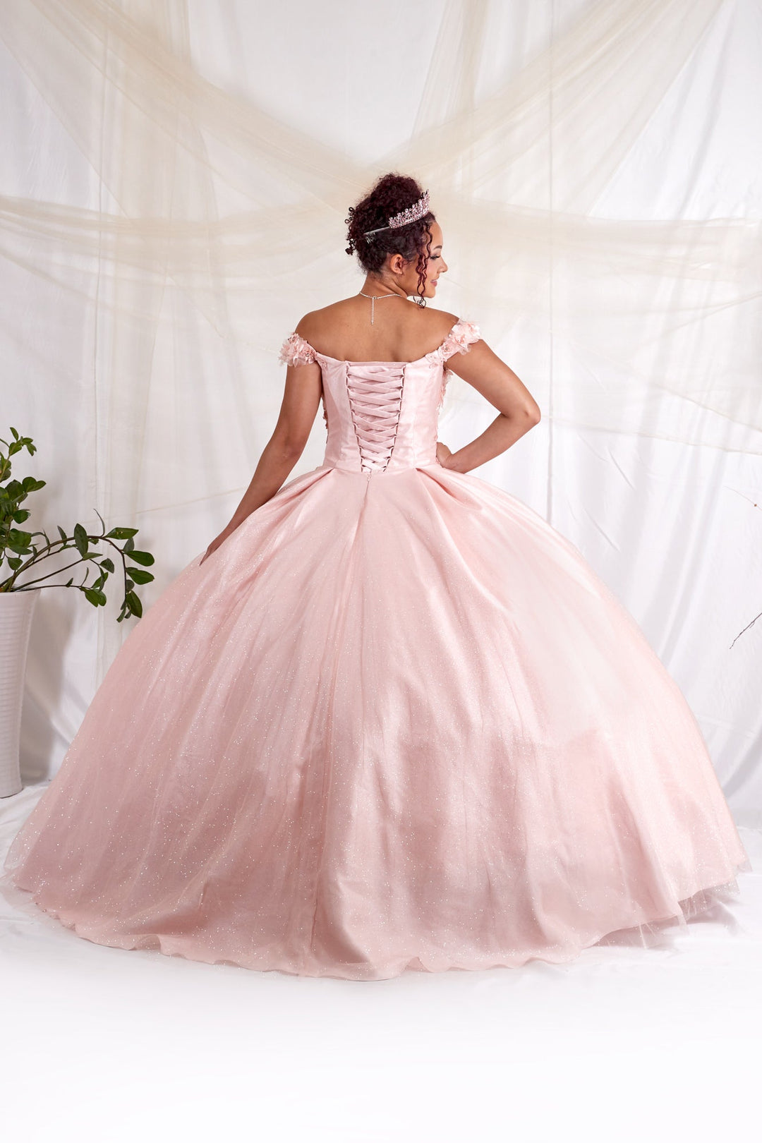 3D Floral Off Shoulder Ball Gown by Calla WB-21551