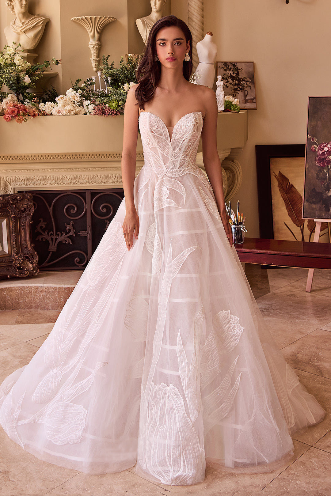 Sequin A Line Strapless Tulle Wedding Dress Sequin A Line Strapless Tulle Wedding Dress