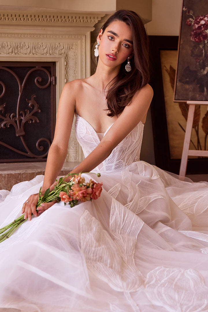 Strapless Tulle Wedding Gown by Ladivine WL043