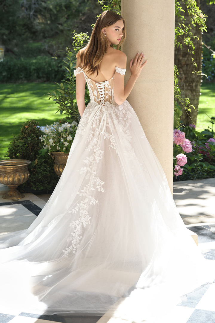 Applique Off Shoulder Bridal Gown by Ladivine WL057