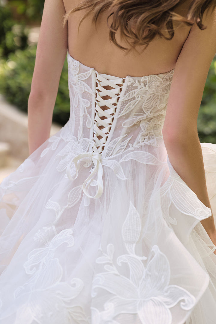 Strapless Layered Bridal Gown by Ladivine WL059