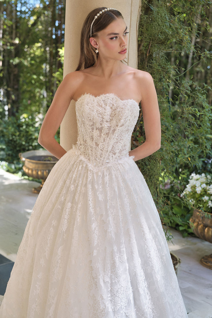 Lace Strapless Bridal Gown by Ladivine WL061