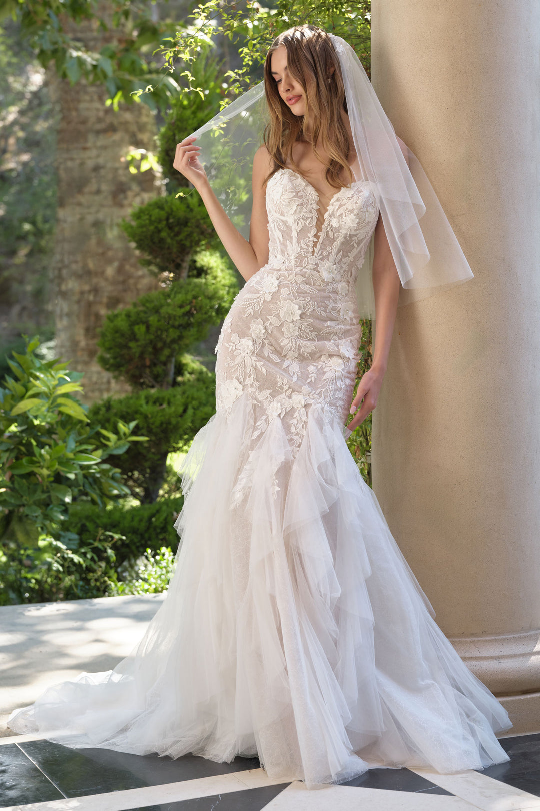 Strapless Bridal Mermaid Dress by Ladivine WL062
