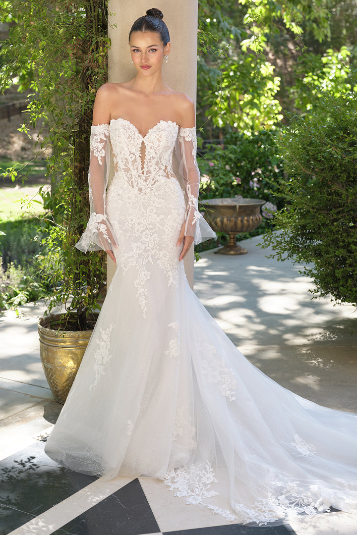 Long Sleeve Bridal Mermaid Dress by Ladivine WL065