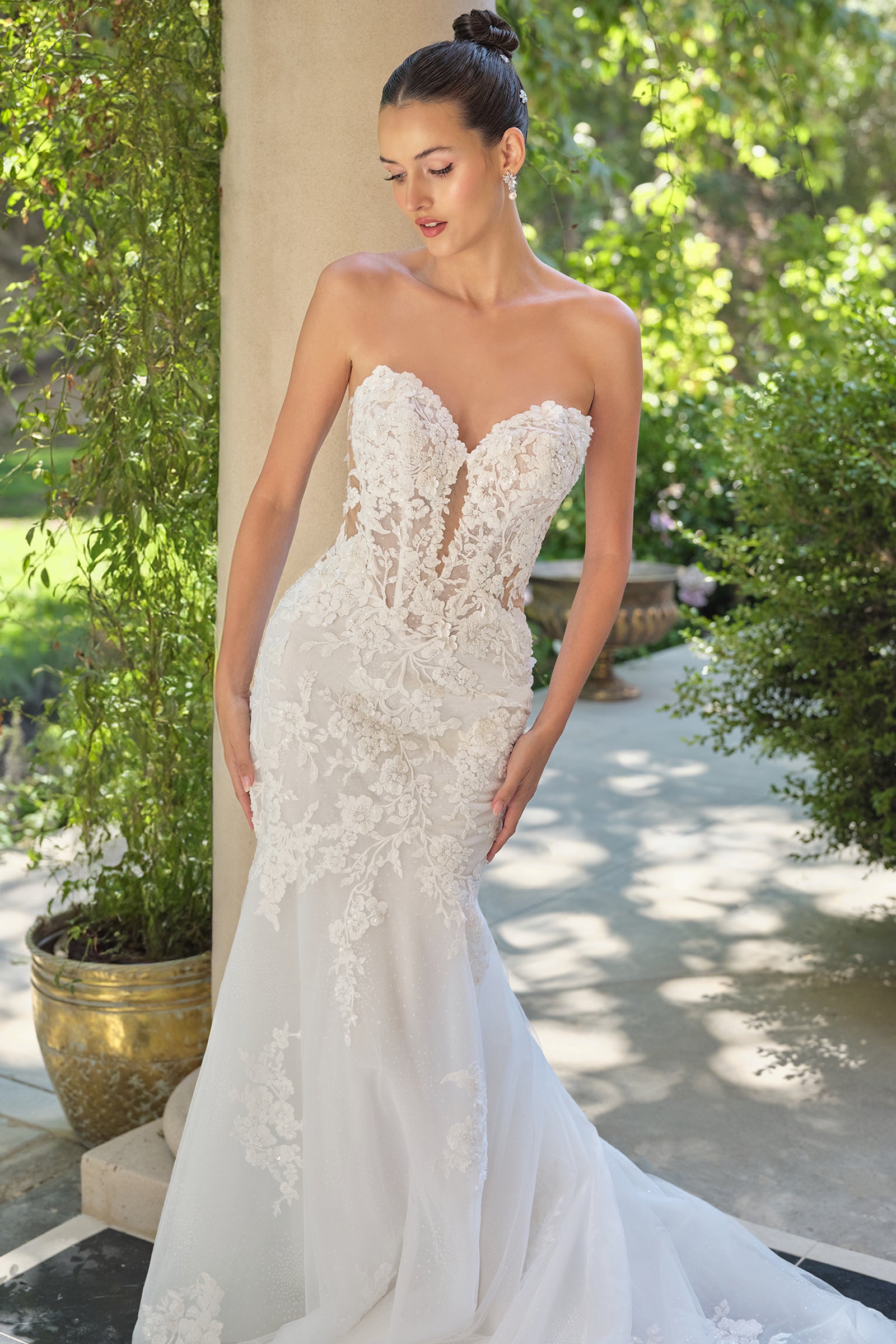 Long Sleeve Bridal Mermaid Dress by Ladivine WL065 – ABC Fashion