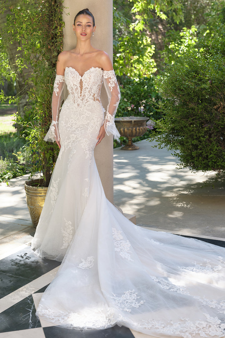 Long Sleeve Bridal Mermaid Dress by Ladivine WL065