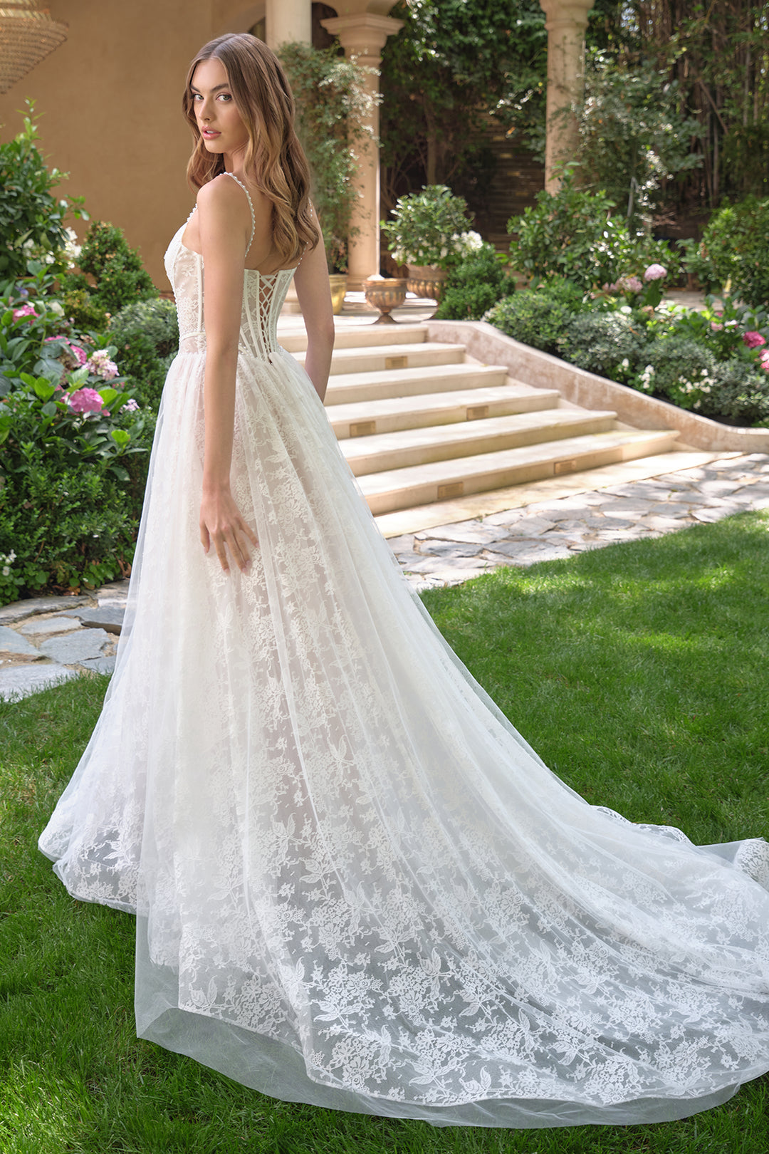 Lace Sleeveless Bridal Gown by Ladivine WL069