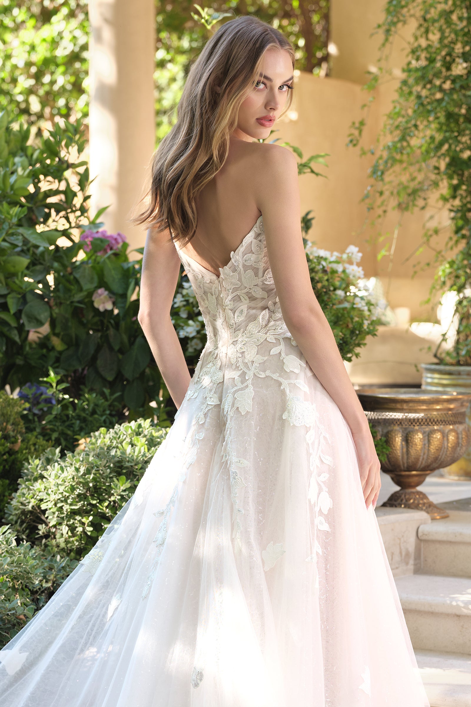 Applique Strapless Bridal Gown by Ladivine WL070 – ABC Fashion