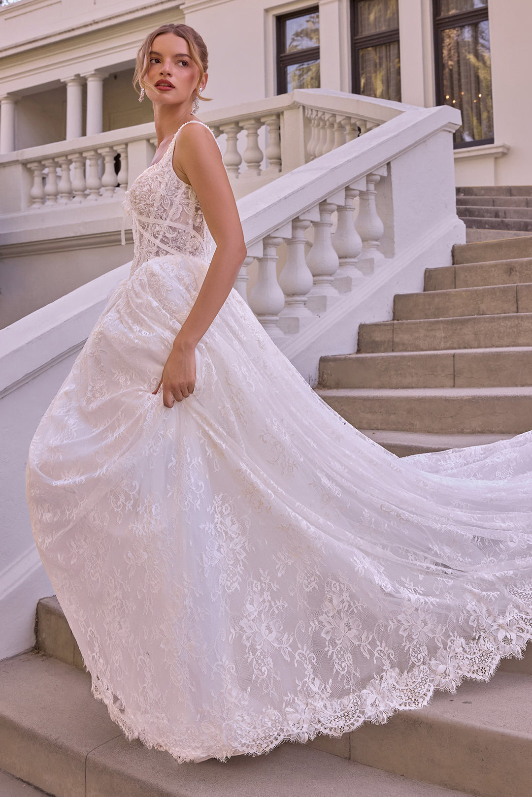 Lace Sleeveless Bridal Gown by Ladivine WL073