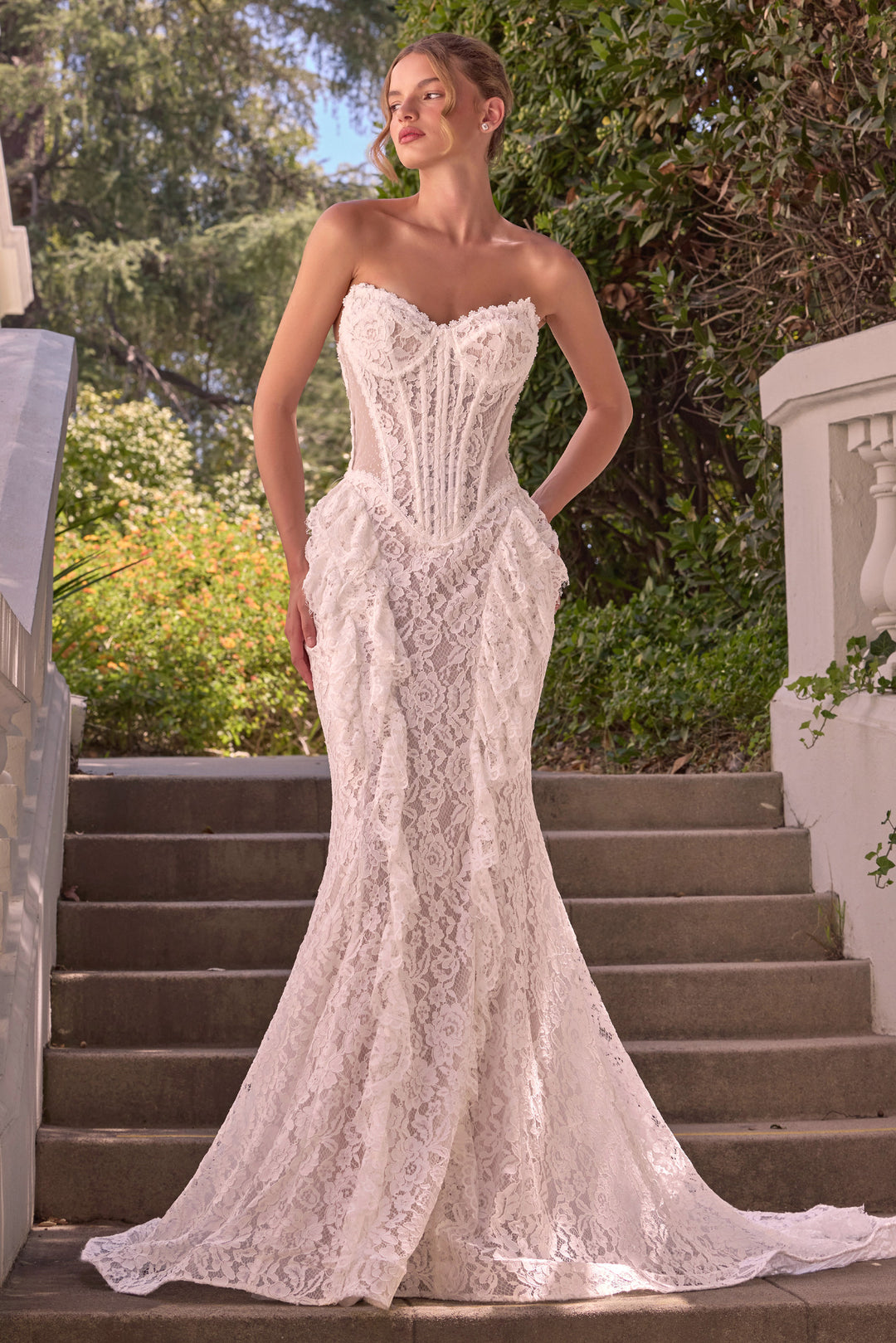 Strapless Bolero Bridal Mermaid Dress by Ladivine WL074