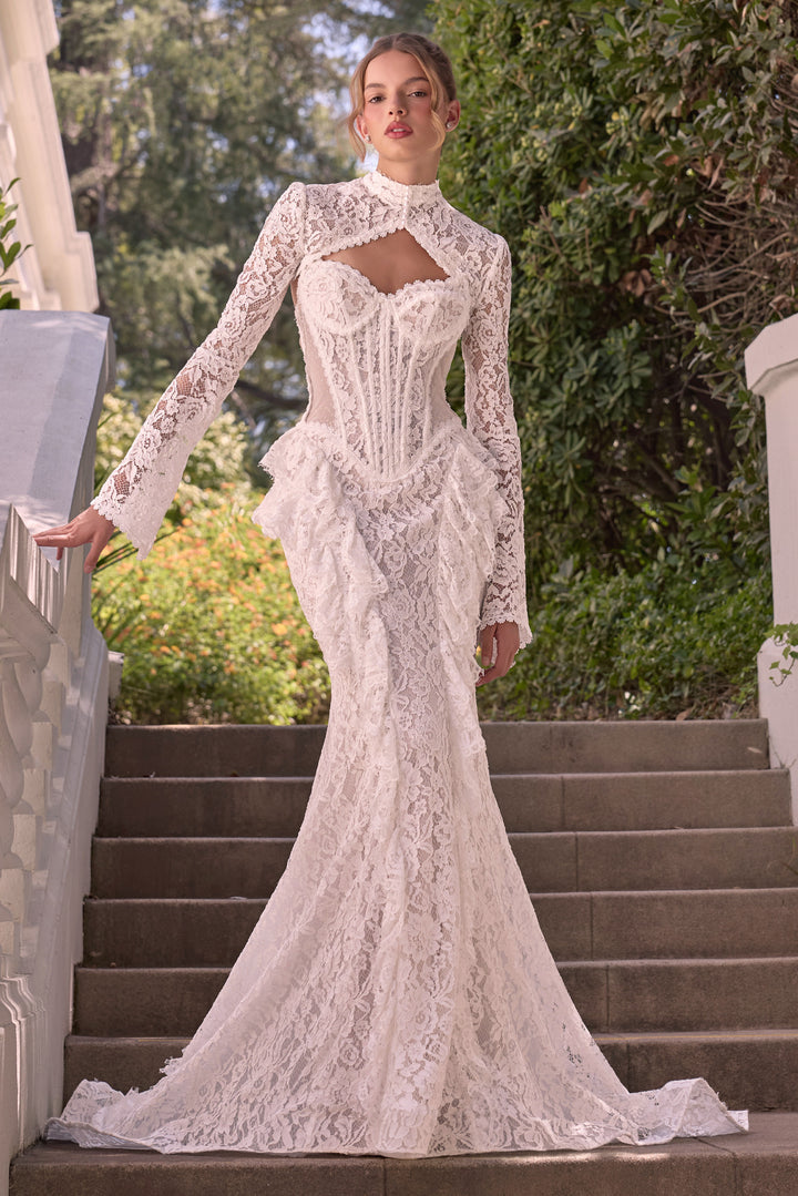 Strapless Bolero Bridal Mermaid Dress by Ladivine WL074