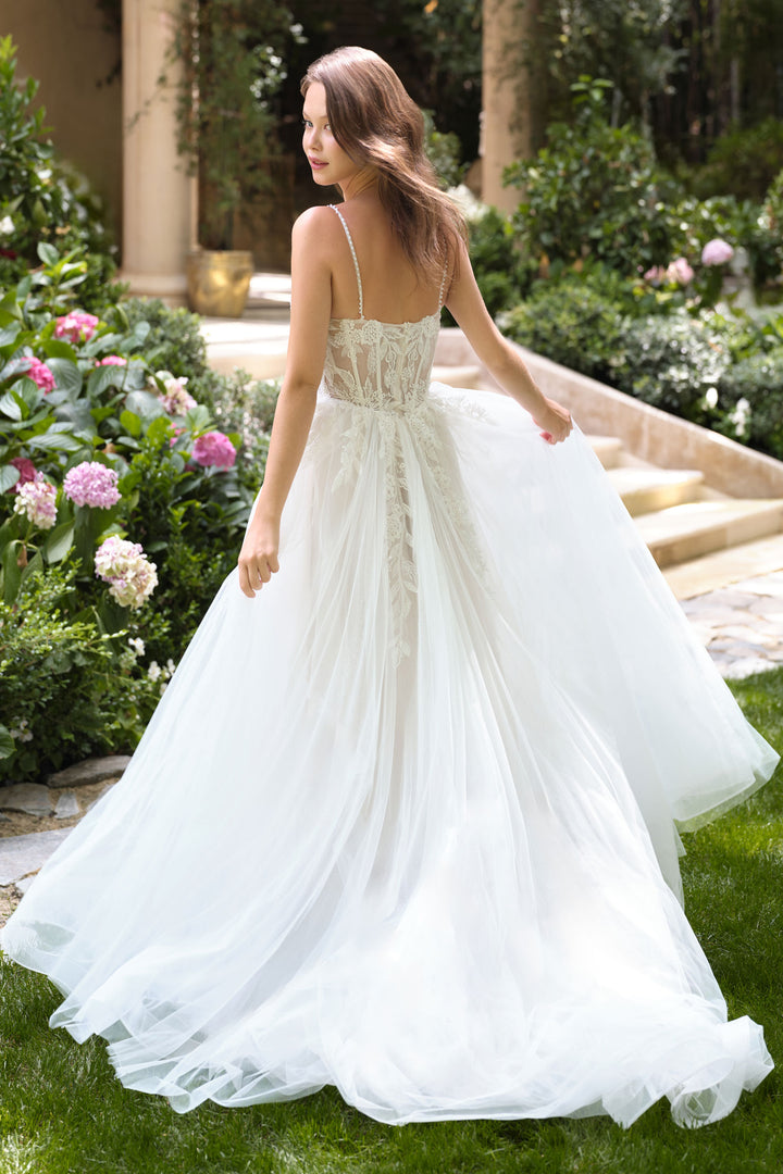 Applique V-Neck Bridal Gown by Ladivine WL087
