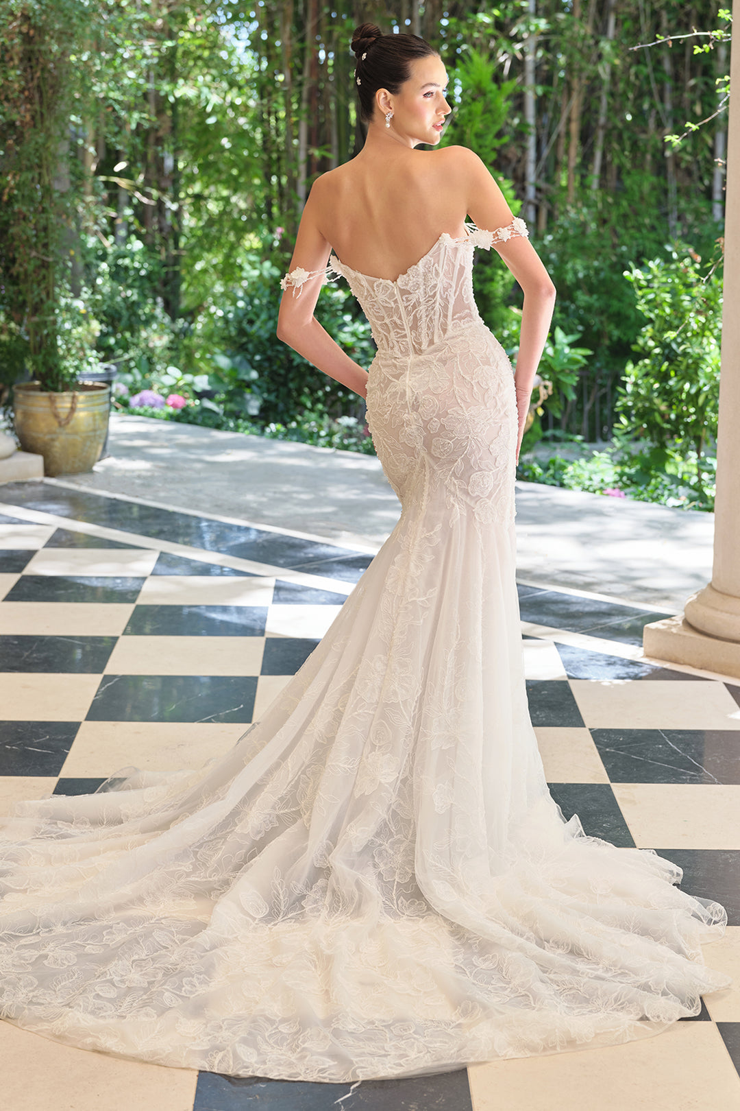 Fitted Off Shoulder Bridal Gown by Ladivine WL099 ABC Fashion Fitted Off Shoulder Bridal Gown by Ladivine WL099 ABC Fashion