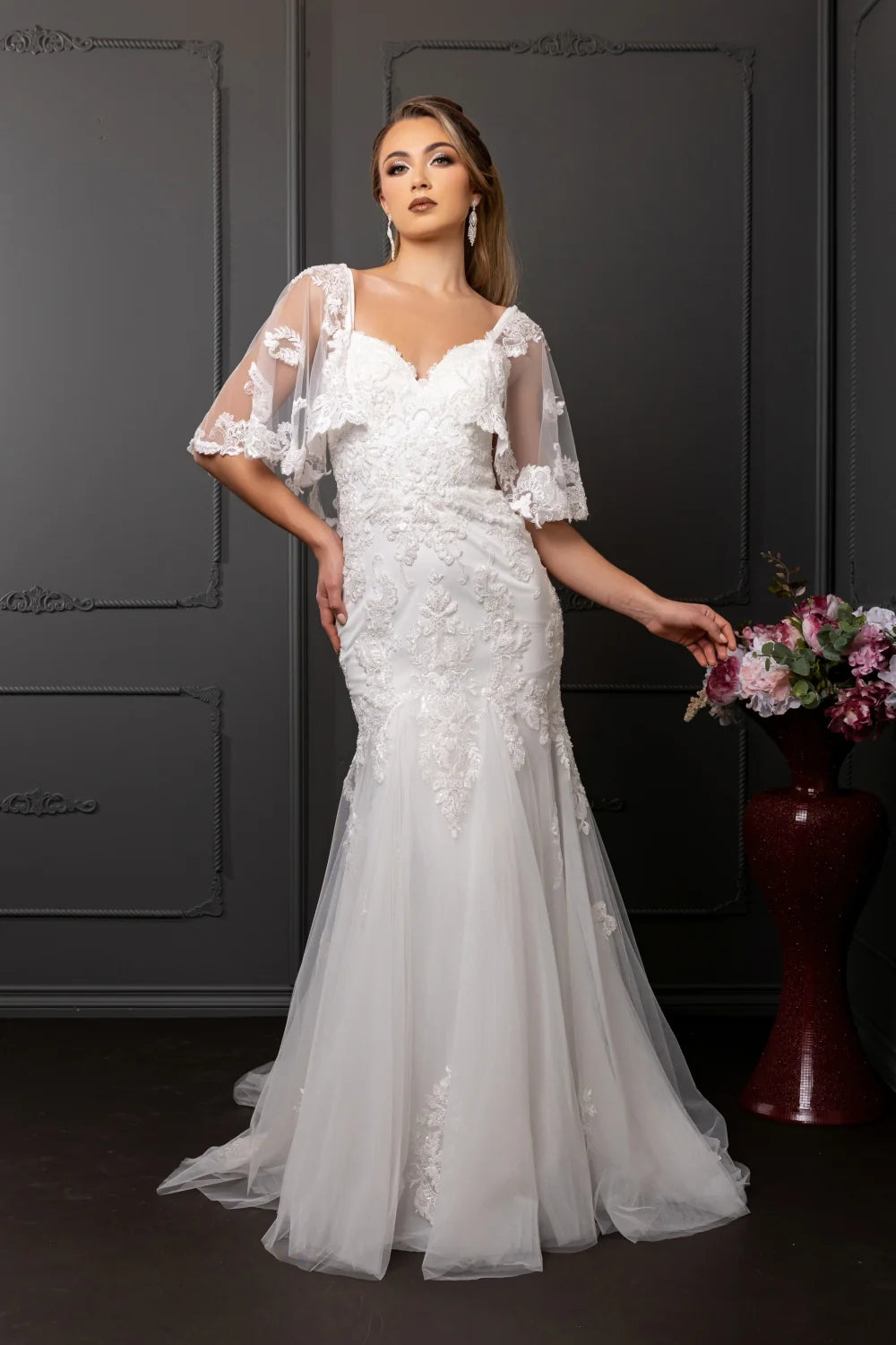 Bolero Mermaid Bridal Gown by May Queen RQ8271