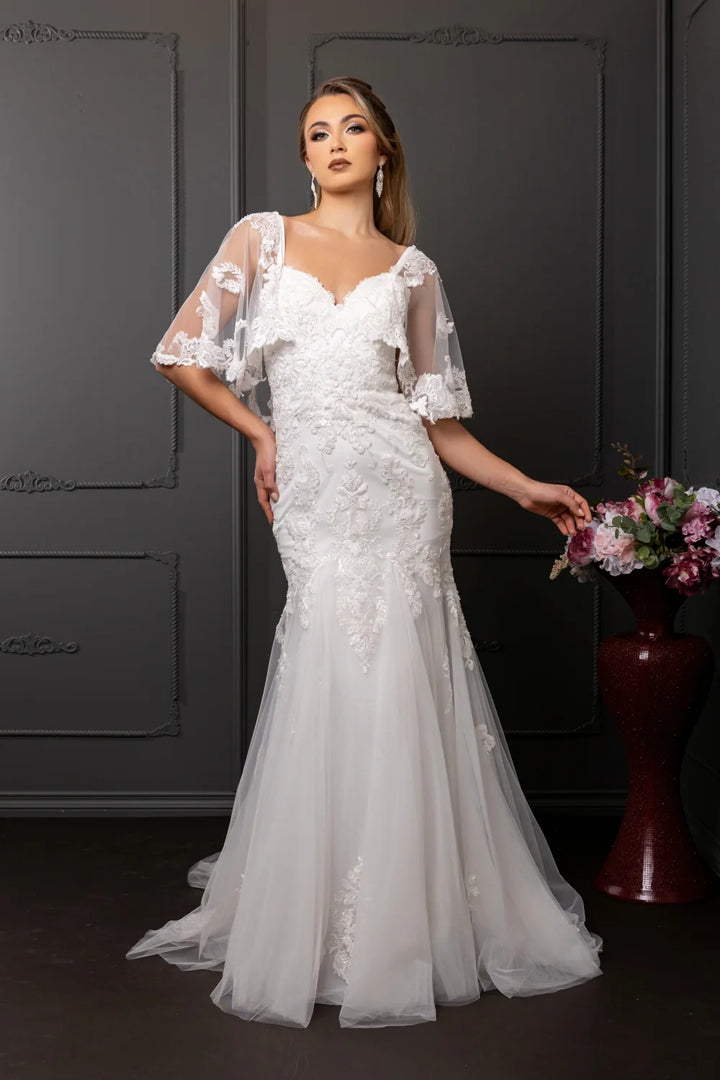 Bolero Mermaid Bridal Gown by May Queen RQ8271