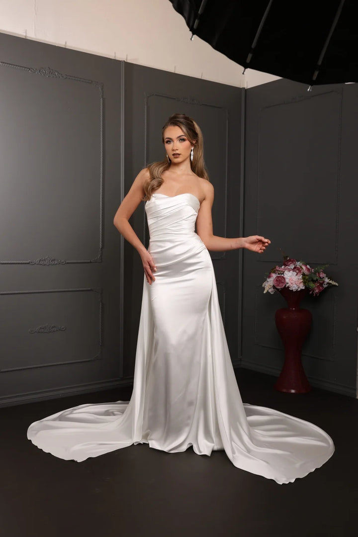 Strapless Overskirt Bridal Gown by May Queen RQ8238