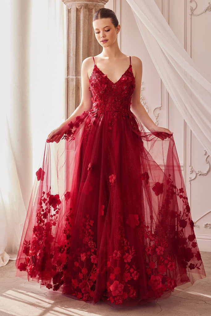 Riu Petal sleeve slit dress ワイン Andrea and Leo A1326 Dress – ABC Fashion
