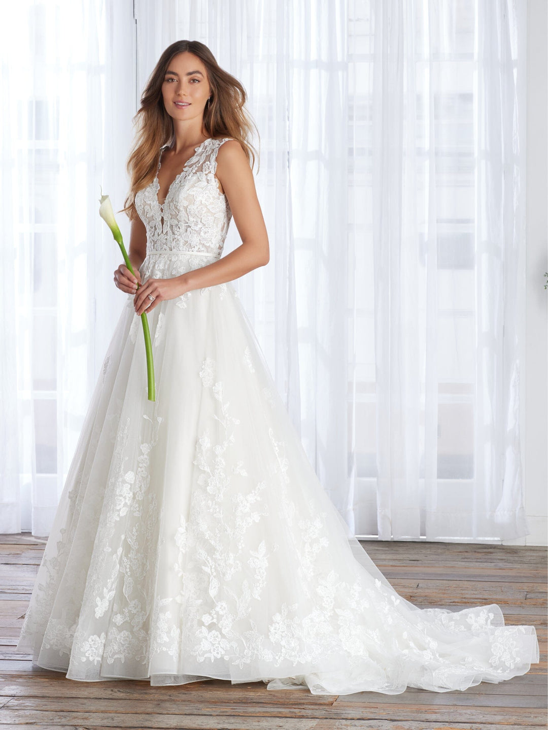 Applique A-line Tulle Bridal Gown by Adrianna Papell 31229