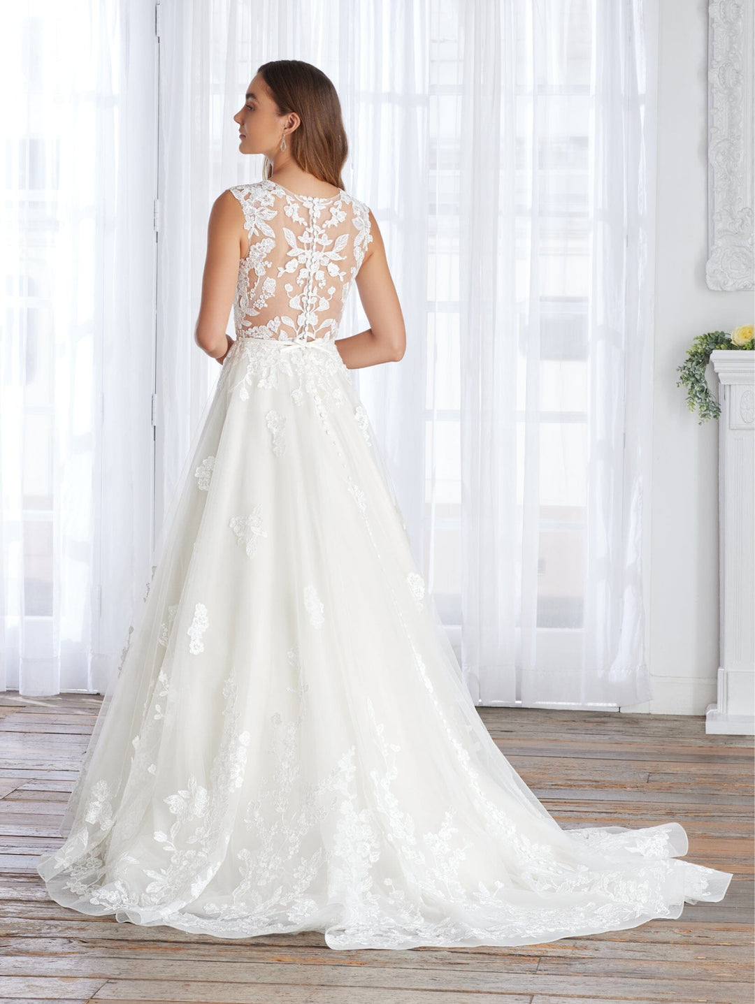 Applique A-line Tulle Bridal Gown by Adrianna Papell 31229