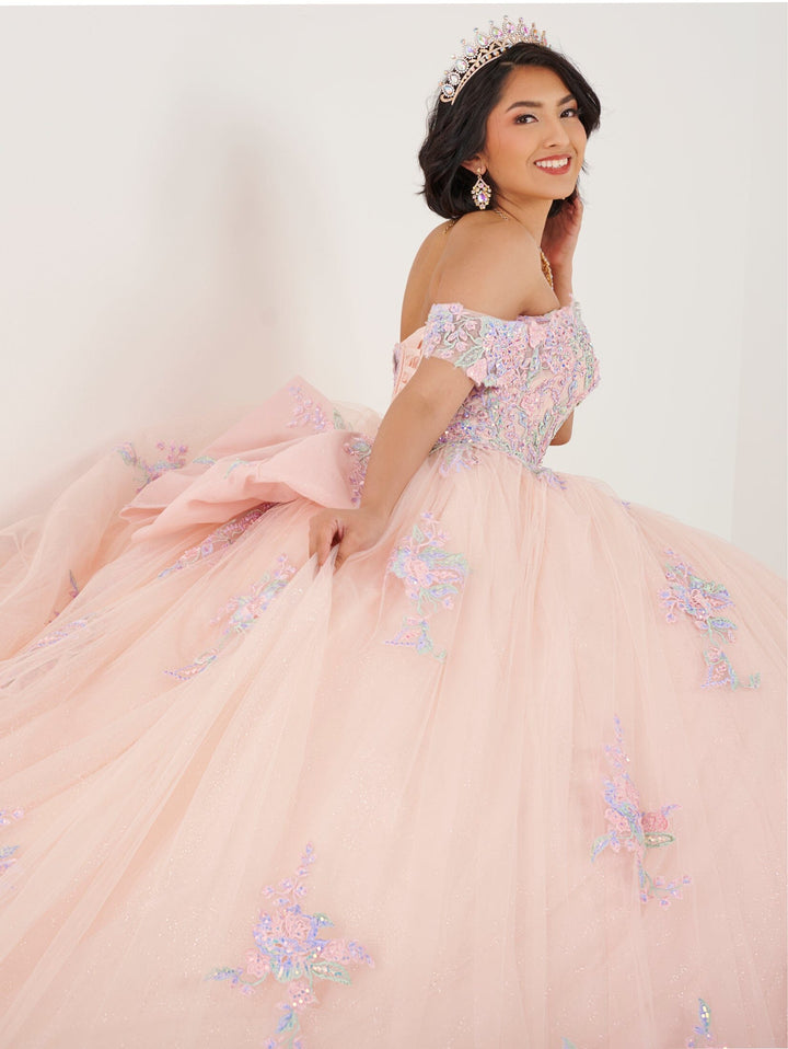 Applique Bell Sleeve Quinceanera Dress by House of Wu 26078