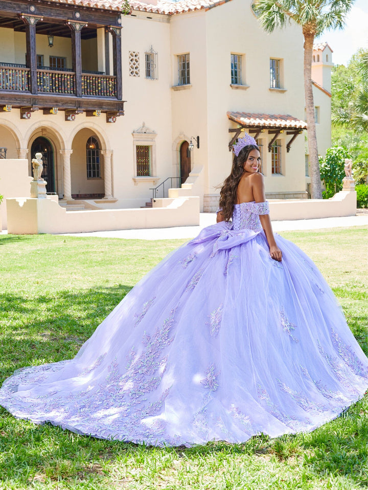 Applique Bell Sleeve Quinceanera Dress by House of Wu 26078