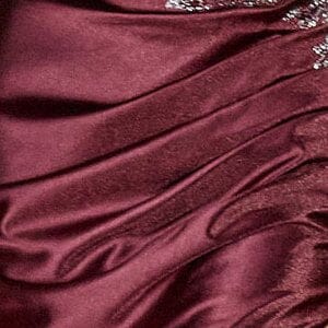 Applique Fitted Satin Corset Slit Gown by Ladivine CD868