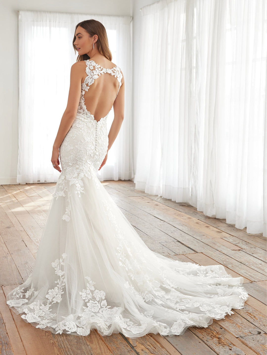Applique Mermaid Bridal Gown by Adrianna Papell 31235
