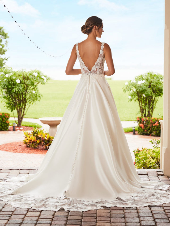 Applique Mikado Wedding Gown by Adrianna Papell 31215
