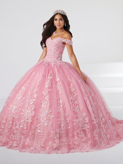 Applique Off Shoulder Quinceanera Dress by Fiesta Gowns 56462