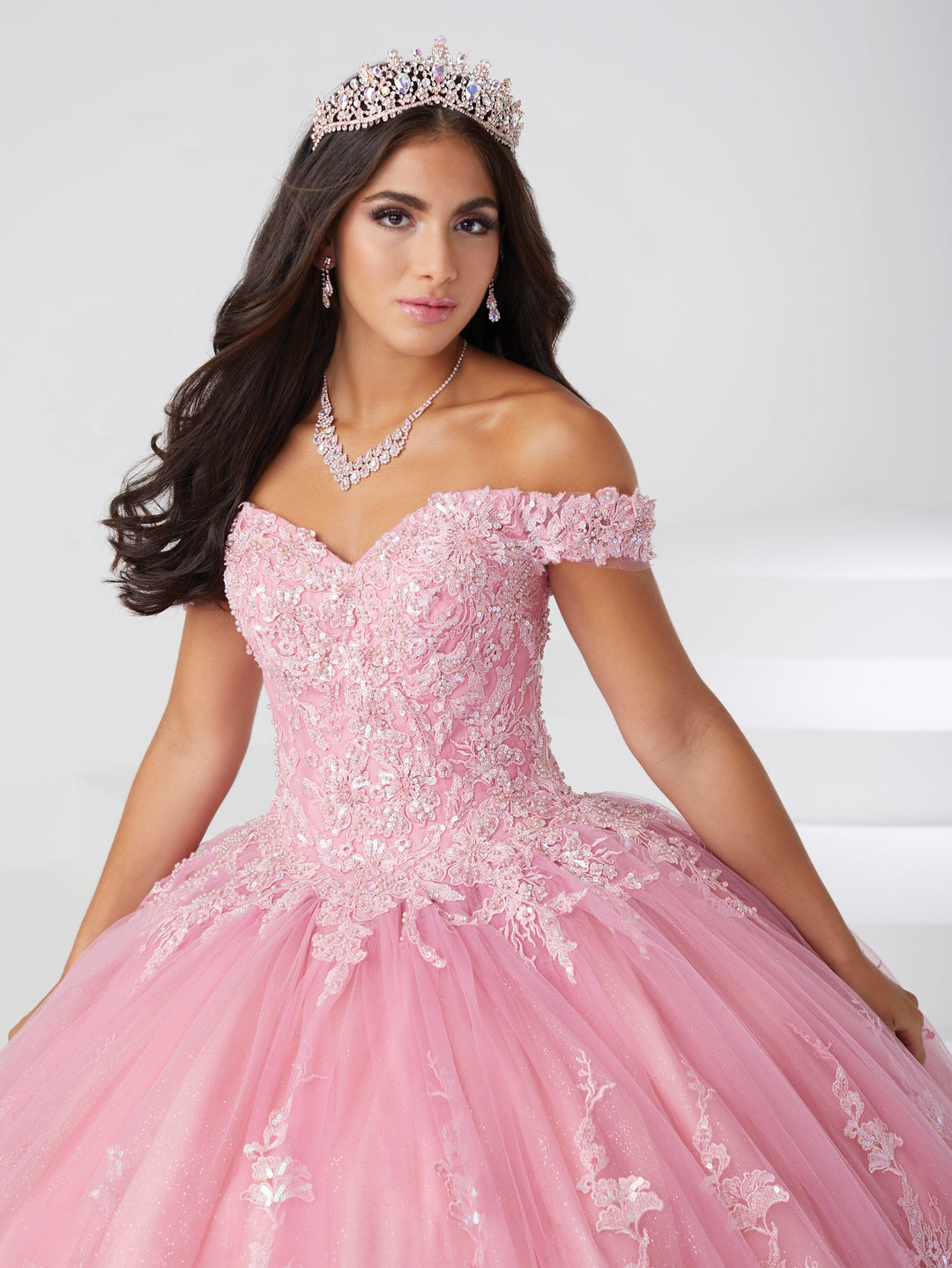 Applique Off Shoulder Quinceanera Dress by Fiesta Gowns 56462