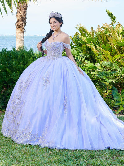 Applique Off Shoulder Quinceanera Dress by Fiesta Gowns 56493