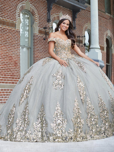 Applique Off Shoulder Quinceanera Dress by House of Wu 26042