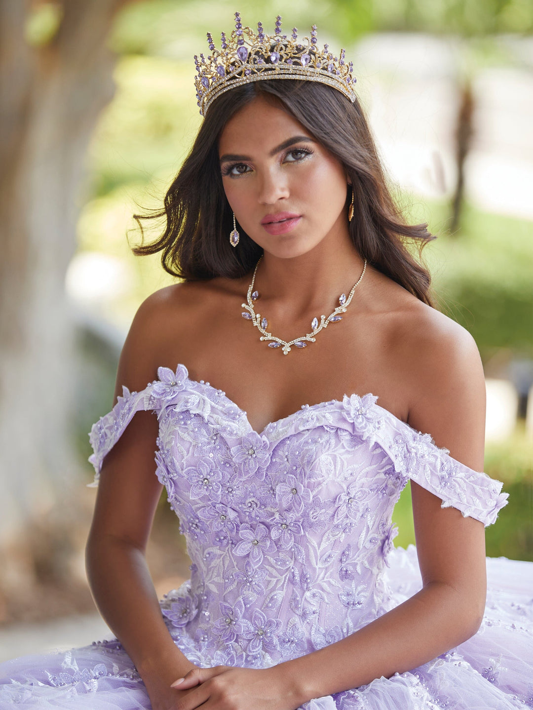 Applique Off Shoulder Quinceanera Dress by House of Wu 26049