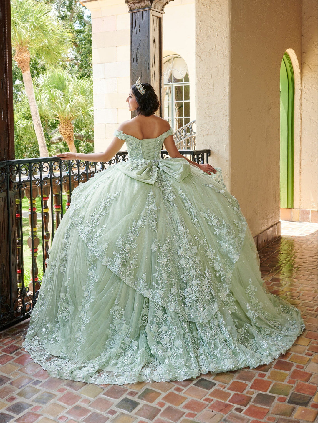 Applique Off Shoulder Quinceanera Dress by House of Wu 26080