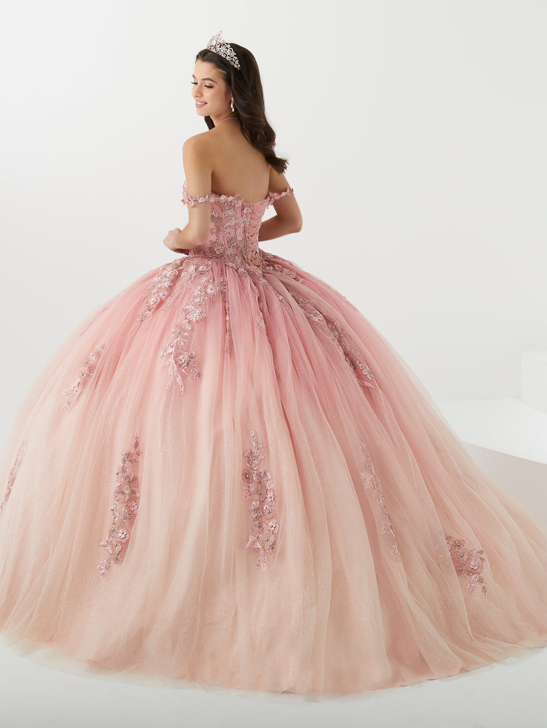 Applique Ombre Quinceanera Dress by Fiesta Gowns 56470