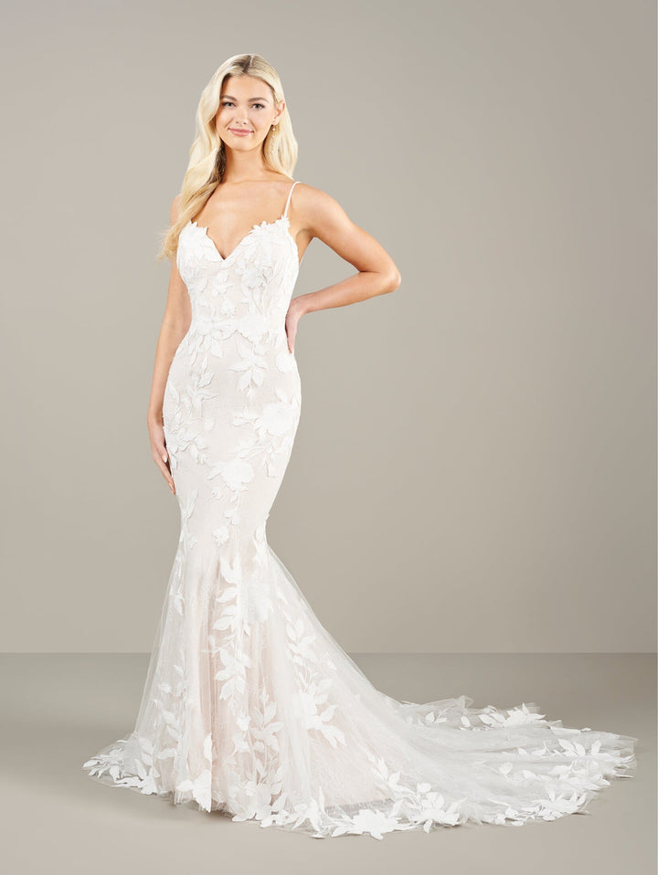 Applique Sleeveless Mermaid Bridal Gown by Adrianna Papell 31281