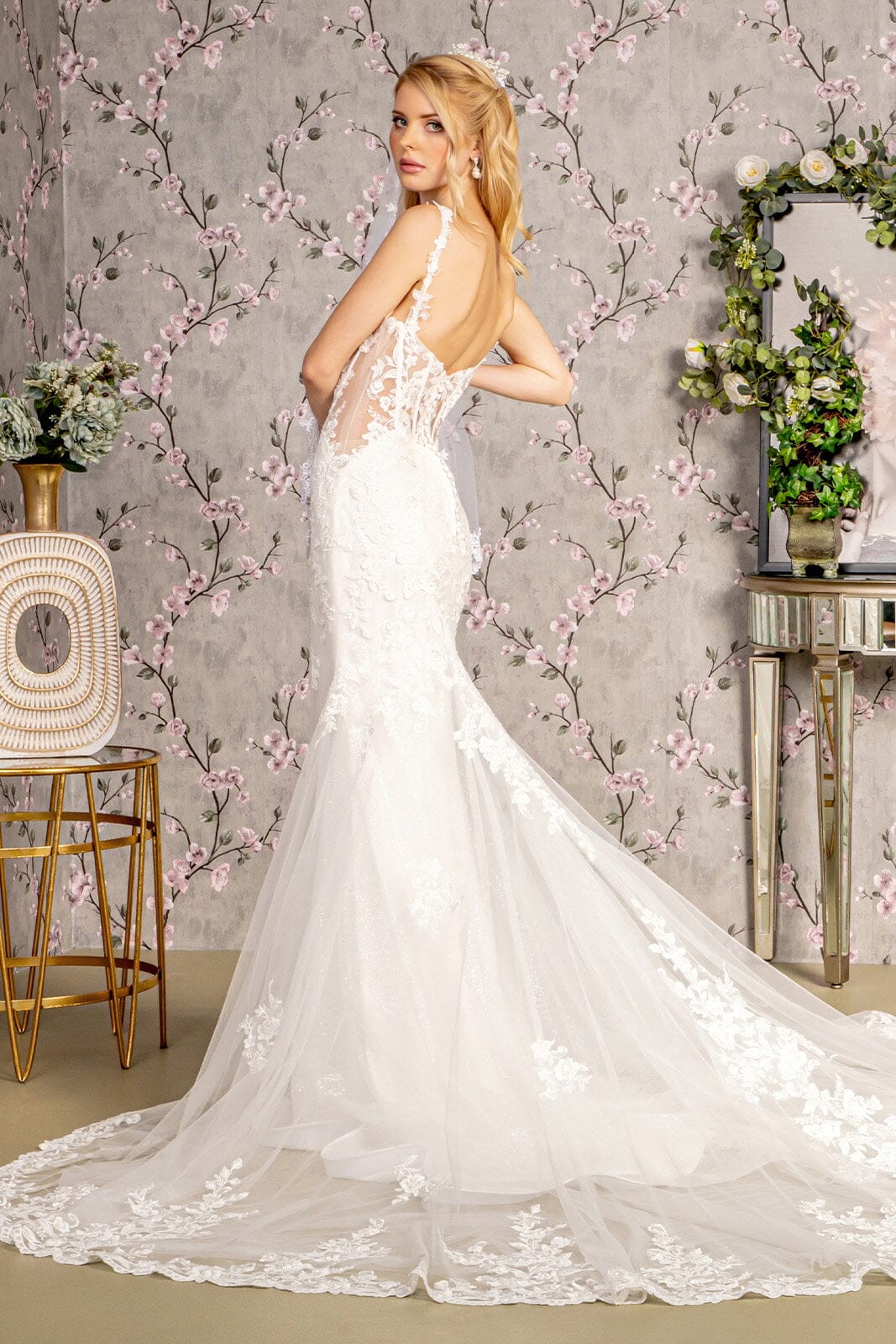 Applique Sleeveless Mermaid Bridal Gown by GLS Gloria GL3478