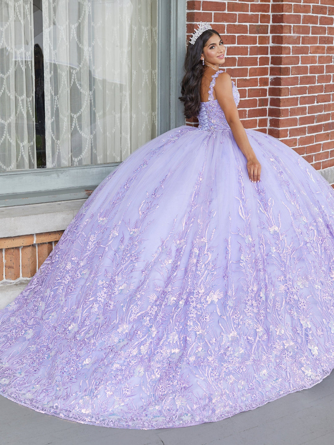 Applique Sleeveless Quinceanera Dress by House of Wu 26050