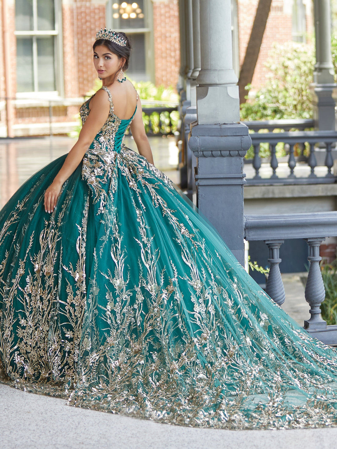 Applique Sleeveless Quinceanera Dress by House of Wu 26050