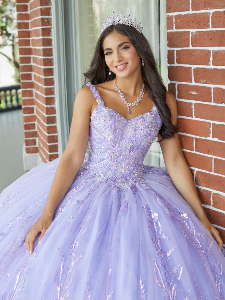 Applique Sleeveless Quinceanera Dress by House of Wu 26050