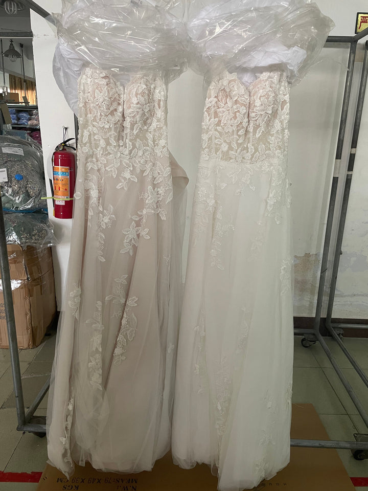 Applique Sleeveless Wedding Gown by Adrianna Papell 31261