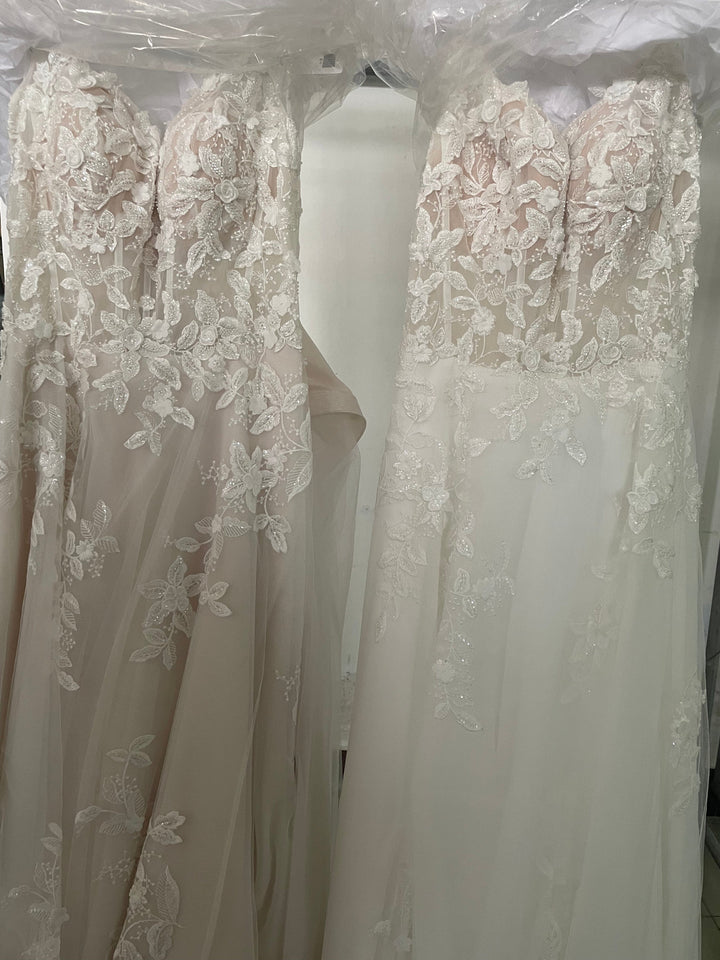 Applique Sleeveless Wedding Gown by Adrianna Papell 31261