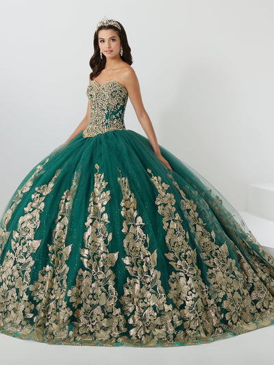 Applique Strapless Quinceanera Dress by Fiesta Gowns 56468