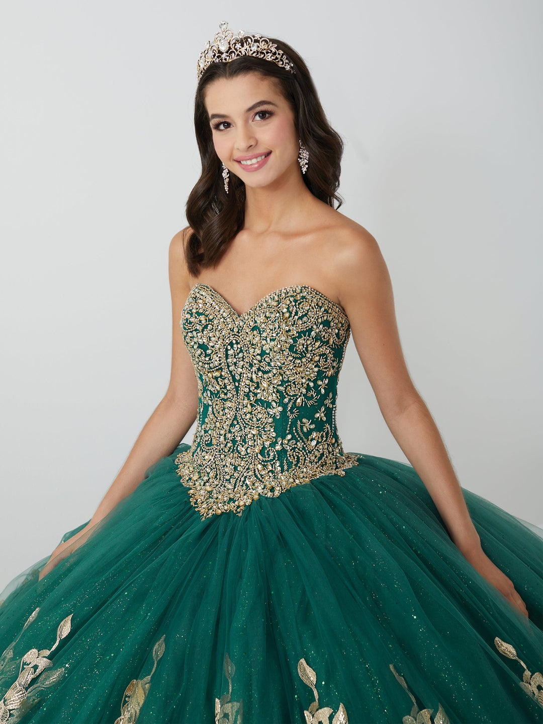 Applique Strapless Quinceanera Dress by Fiesta Gowns 56468