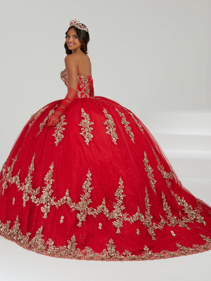 Applique Strapless Quinceanera Dress by Fiesta Gowns 56478