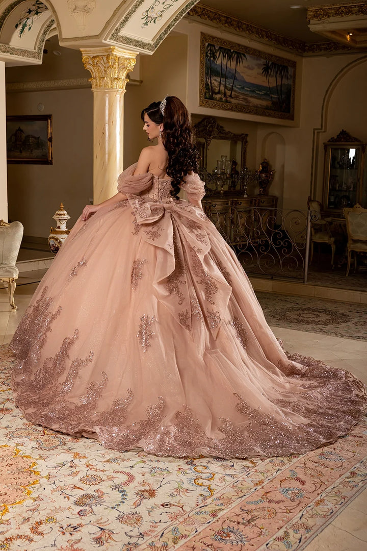 Applique Sweetheart Ball Gown by May Queen LK287
